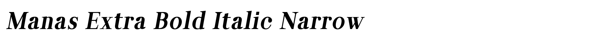 Manas Extra Bold Italic Narrow image